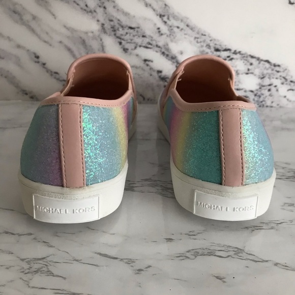 Michael Kors Ombré pastel glitter slip on sneakers 5 - Picture 10 of 14
